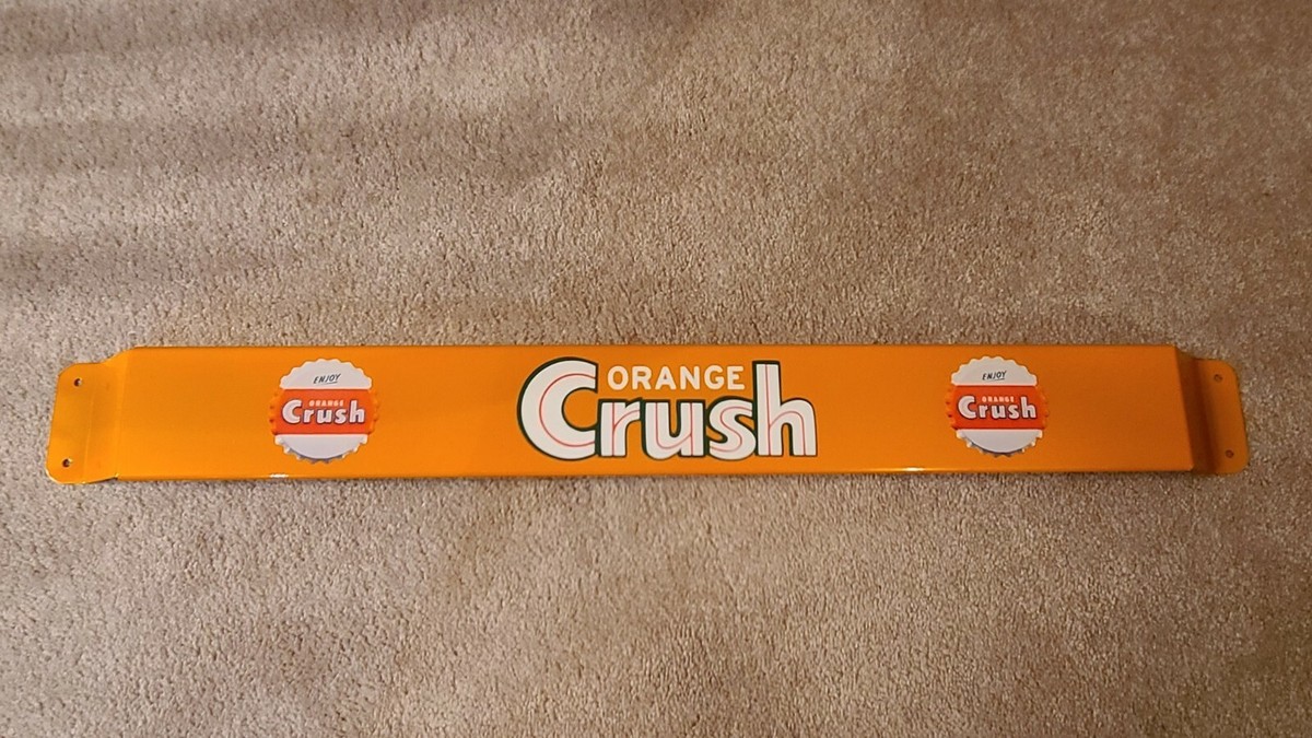 Door push bar 30'' Orange Crush Retro Antique Soda Advertising