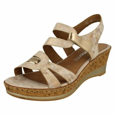 Women's Remonte Wedge Heeled Sandals - D4751