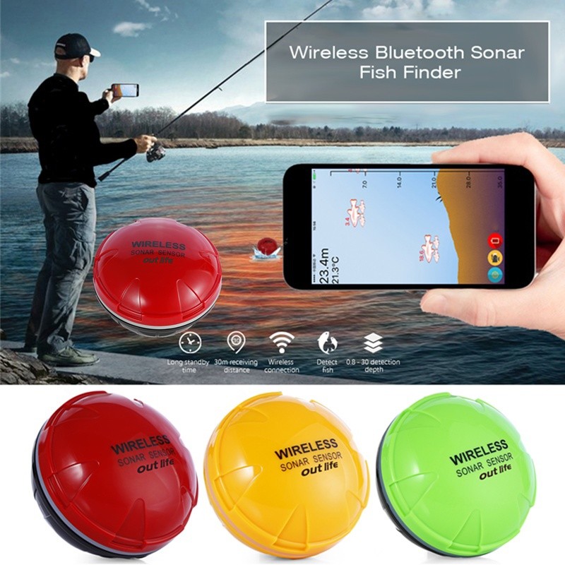 Tragbarer Wireless Fischfinder Sonar Sensor BT für Reichweite 36m für BT iOS/Android bde873 Tragbarer Wireless Fischfinder Sonar Sensor BT für Reichweite 36m für BT iOS/Android bde873