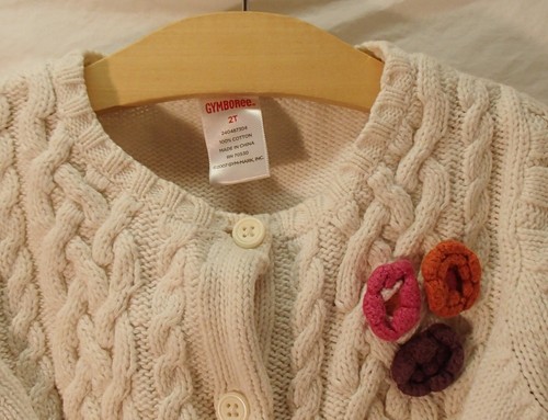 Gymboree Cotton Cable Knit Off-White Cardigan Sweater Toddler Size 2T - Picture 2 of 3