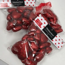 Valentine’s Day Decorations Red glittery Hearts Ornaments Scatters Fillers Lips
