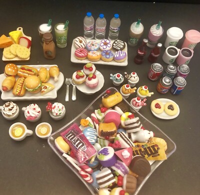 16pcs All Different Food Drink Starbucks Dollhouse Littlest Pet Shop Free Ship