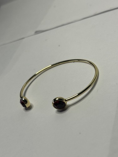 PANDORA Rose Gold & Ruby Cuff bracelet Size 6.5" - Picture 3 of 5