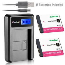 Kastar Battery and LCD Slim USB Charger for Sony Sony NP-FT1 Cybershot DSC-T33
