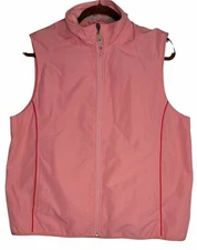 Ativa Golf Women's Vest Large Pink  Zip Front Lined Pockets outdoors 