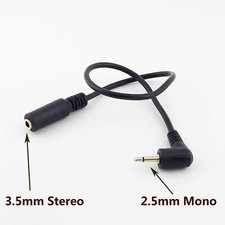 3.5mm Female Stereo to 2.5mm Male Headphones Headset Aux Adapter Converter Cable