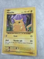 Pokémon Pikachu Gnaw/Thunder Bolt Card RARE 60 HP, 2016 35/108