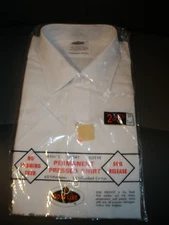 NOS New Vintage Men's Short Sleeve Dress Shirt White Gold Line Acme  Sz 16