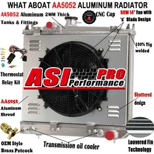 3 Row Radiator+Shroud Fan For 1987-91 1988 Dodge Dakota 2.2L 2.5L 3.9L AT CC981