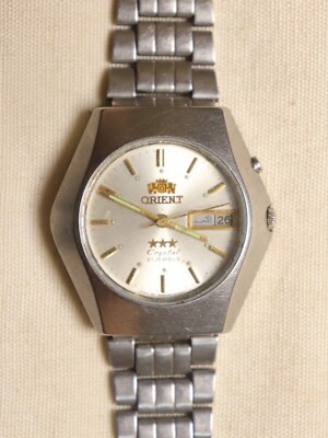 Vintage Orient Crystal Auto G469243-4A CA, Silver Dial Watch, MINT Condition