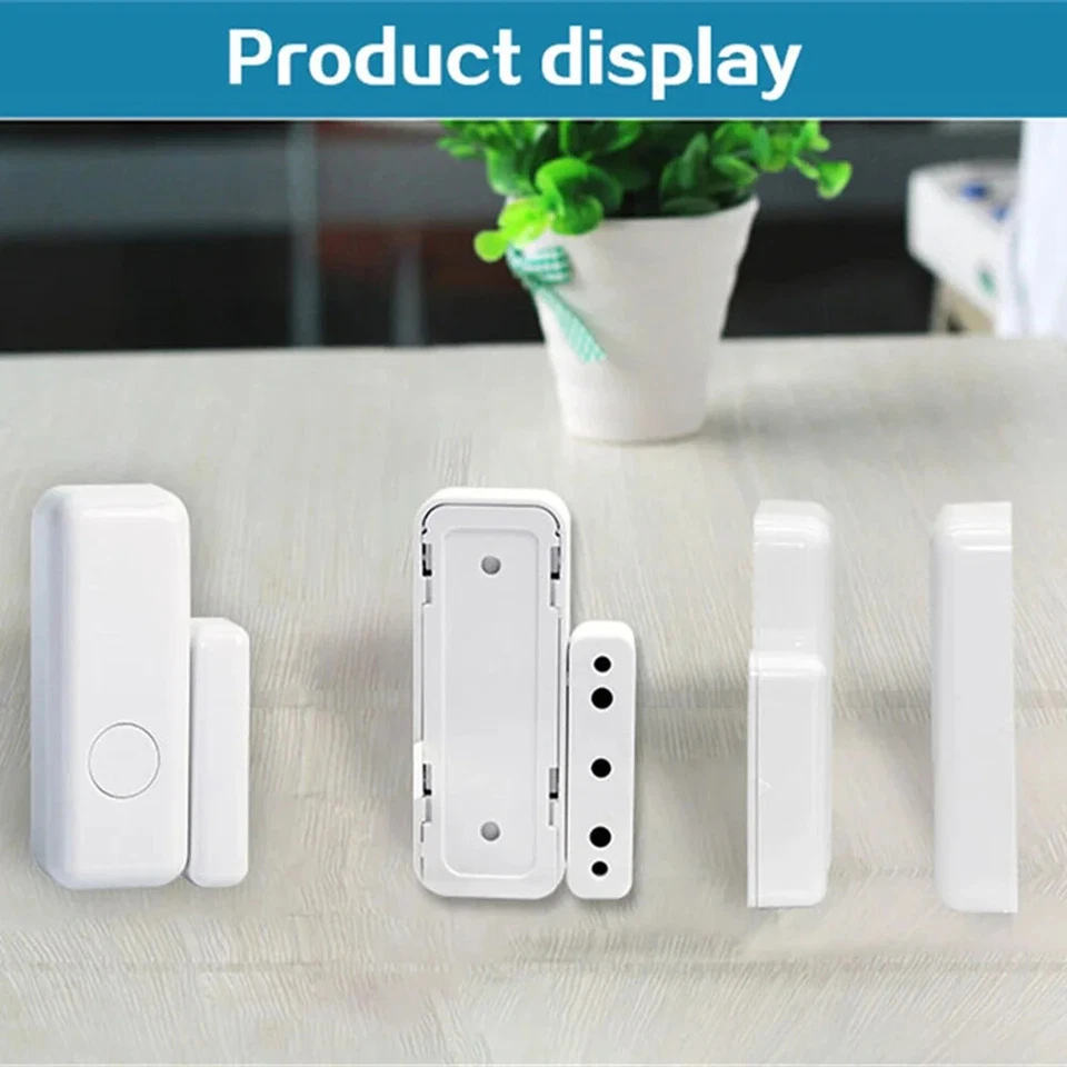 Mini Wireless 433MHz Magnetic Window Door Sensor Alarm System Home Burglar Kits - Image 2 of 4