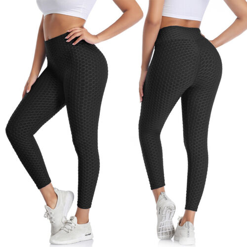 Pantaloni Yoga Donna Vita Alta Leggings Anticellulite Allenamento Compressione Push-Up - Foto 39 di 46