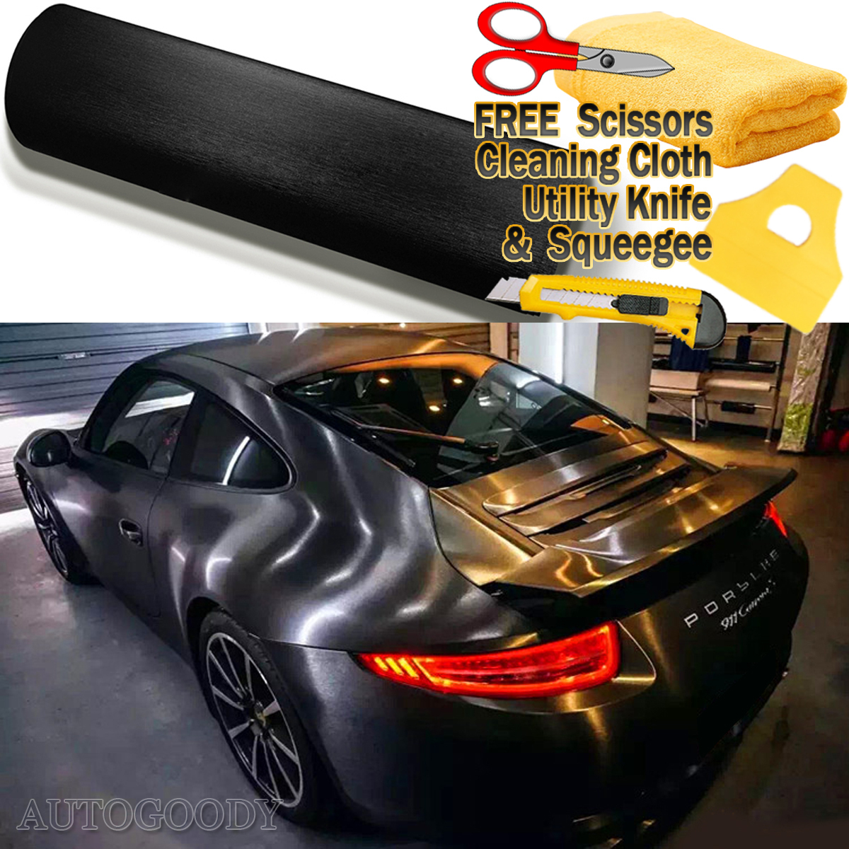 maske mikroskopisk Far 36" x 60" Black Brushed Aluminum Vinyl Film Wrap Sticker Decal Air Bubble Free | eBay maske mikroskopisk Far 36" x 60" Black Brushed Aluminum Vinyl Film Wrap Sticker Decal Air Bubble Free | eBay