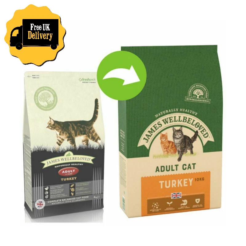 James Wellbeloved Adult Cat Turkey Dry Cat Food 10kg eBay