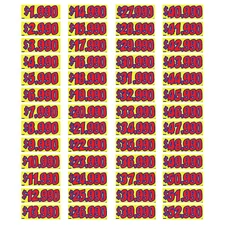 3-Color PRICING SIGN FOR CAR DEALERSHIP LOT VINYL STICKER DECAL ADVERTISEMENT