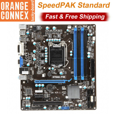 MSI B75MA-P45 Motherboard LGA 1155 Intel 2th/3th i3/i5/i7/Pentium On-Board Audio