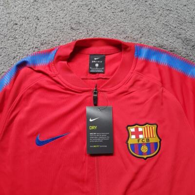 N*A様 FC Barcelona Nike サッカーウェアセット Men's Nike FC Barcelona Dry Squad Jacket Red 854341-660 size LARGE