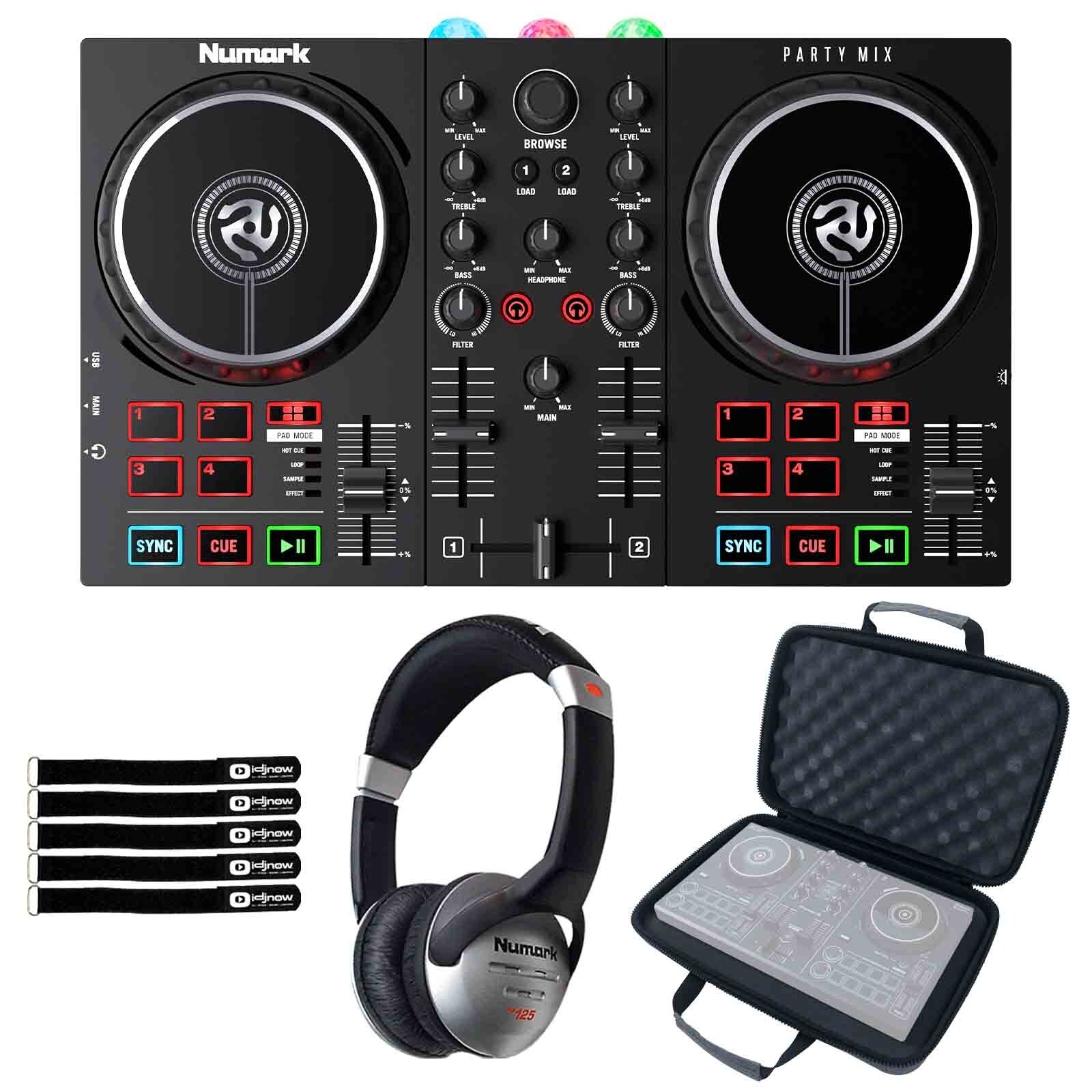 DJ-контроллер Numark Party Mix II для программного обеспечения Serato LE с наушниками и чехлом 24190₽