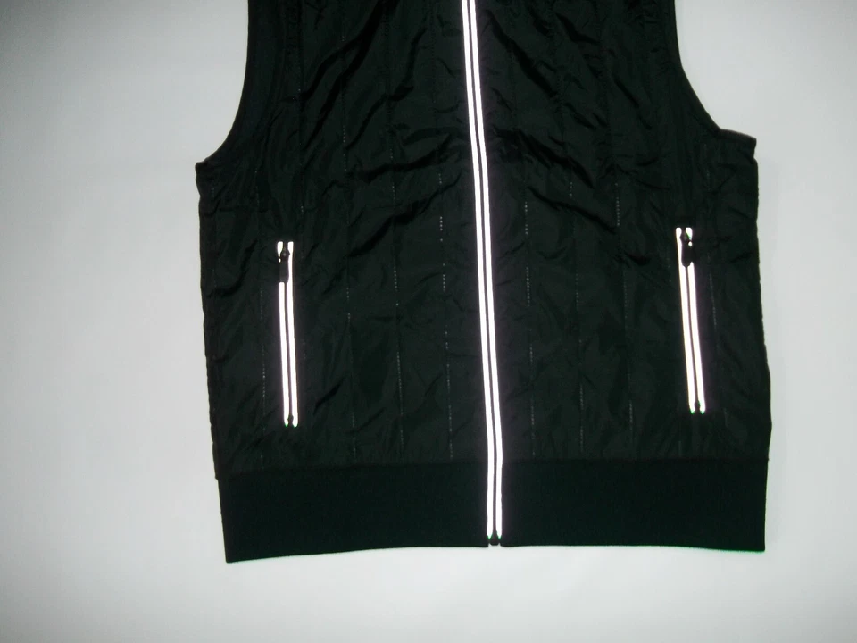 MICHAEL KORS Black Quilted Chenille Full Zip VEST Jacket Mens MEDIUM $198 NEW - Image 3 of 4