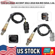 2pcs Oxygen Sensor For 2012-2017 Hyundai Accent Veloster Kia Rio 1.6L Front+Rear
