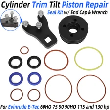 For Evinrude Etec E-tec Trim Tilt Seal Kit 5008985 W End Cap 75-130hp 2005 - 19