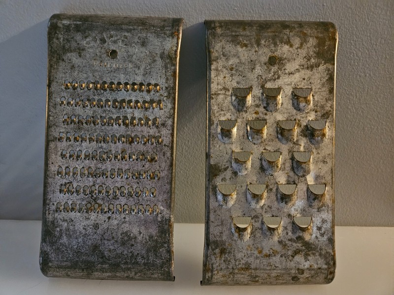Lot of 2 Vintage SUPER Cheese Graters - Remark MFG. CO