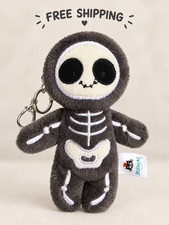 Jellycat Skeleton Plush Keychain Cute Halloween Bag Charm Soft Toy