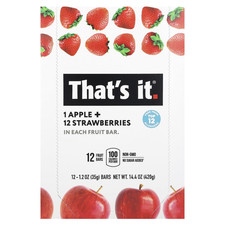 That's It Apples  Strawberries Fruit Bars, 1.2 oz, 12 pack