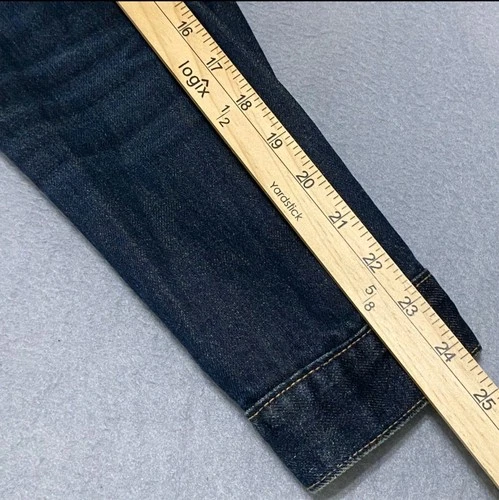 Big John Mens Dark Wash Denim Trucker Jacket Indigo Workwear L Salvaged Japan image 8