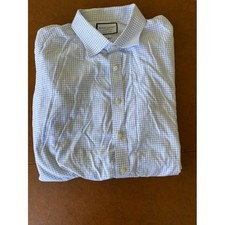 Charles Tyrwhitt Mens 19 37 Classic Fit Egyptian Cotton Blue Check Dress Shirt