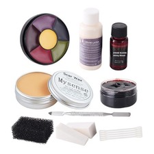 Mysense Halloween Liquid Latex Scar Wax SFX Makeup Kit for Fake Scars Wounds Bur