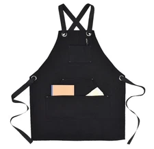 Chef Apron CF3174 Cross Back Work Apron with Tool Pockets Adjustable Shop