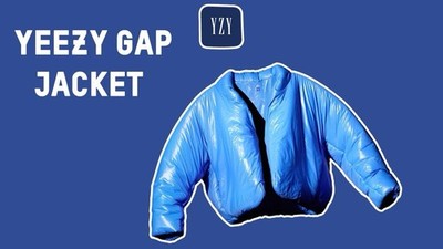 YEEZY Kanye YZY X GAP ROUND BLUE JACKET SIZE LARGE - Kanye West Puffer Jacket