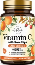 Hello Lovely! Extra Strength Vitamin C 1000 mg, with Rose HIPS Bioflavonoids,...