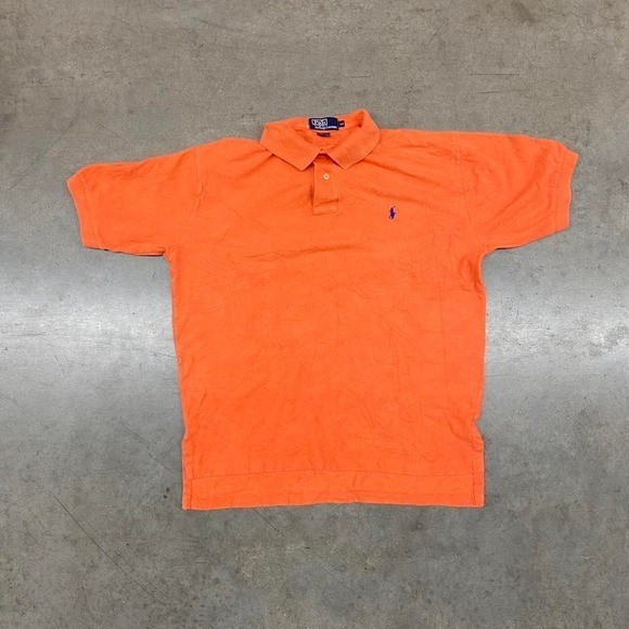 Ralph Lauren Orange Polo Shirt Vintage Men