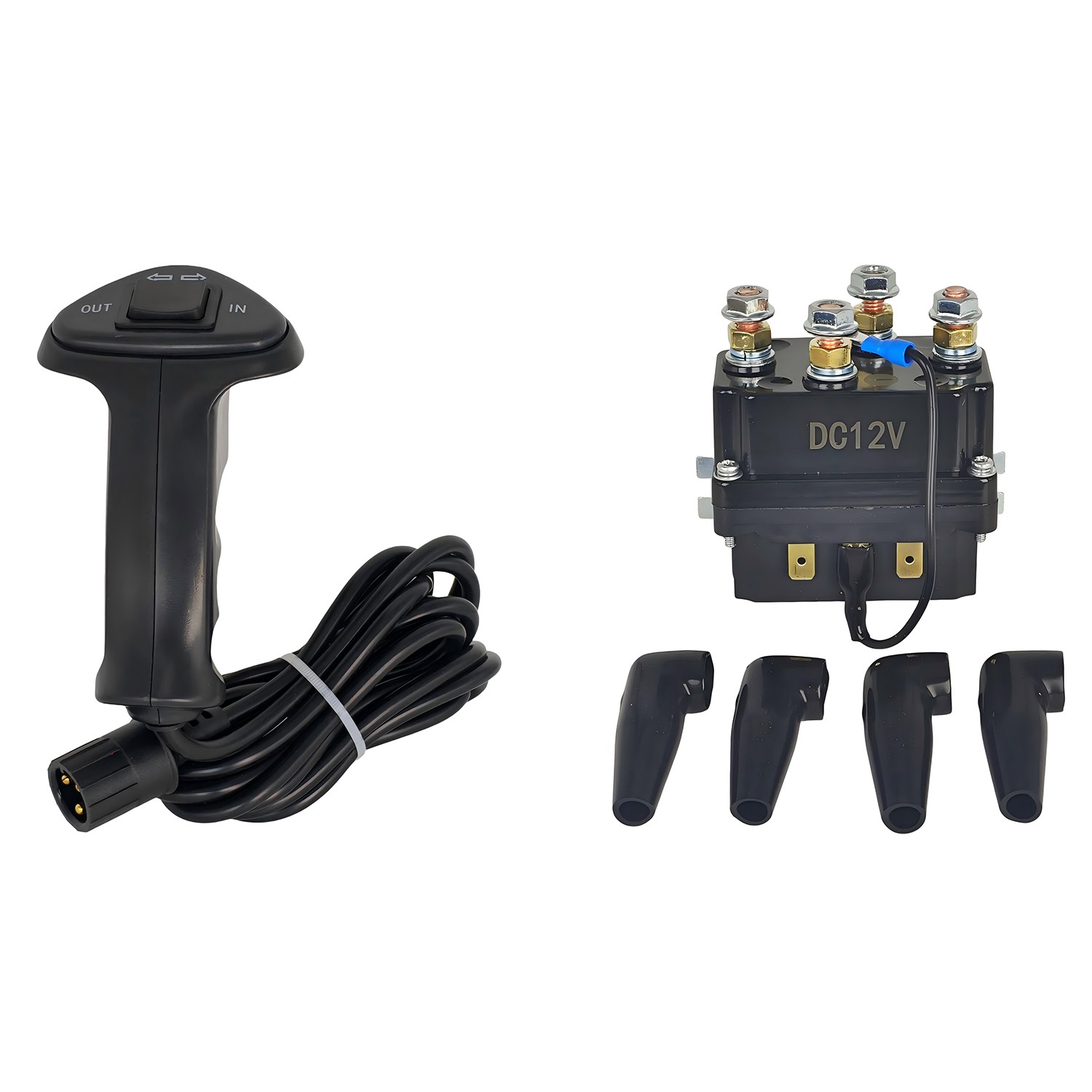 Wireless Remote Control Winch Kit 12V 250A Waterproof Solenoid Relay ...