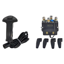 12V Winch Solenoid Relay Box w/ Wired Remote Control Switch ATV UTV 5000 LB