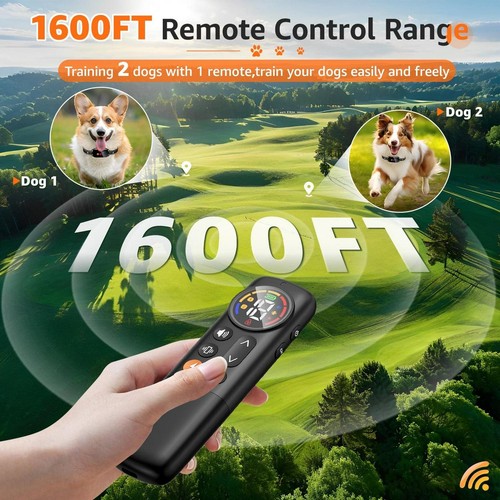 Dog Training Collar 2 Dog Shock Collar 3 Training Modes Rechargeable Waterproof - Picture 5 of 34