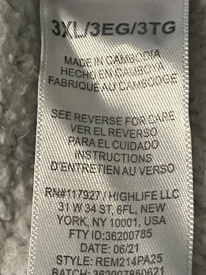 Pantalones de chándal Reebok para hombre 3XL grises con cremallera bolsillo puños cordón suaves Foto 4 de 4