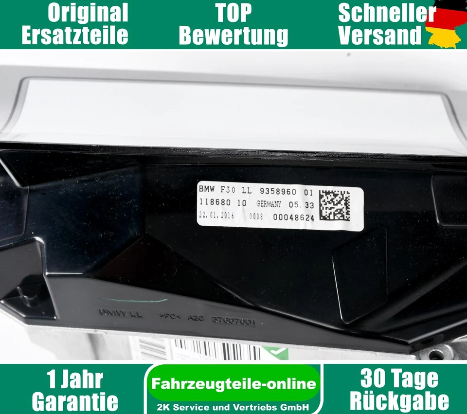 BMW 3 Série F31 LCI 9358960 Affichage Tête HUD Projecteur F30 LL - Photo 3/4