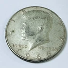 1966 Kennedy Half Dollar. 40% Silver. Circulated US Coin, Free Shipping! #6662