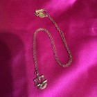 “The Scales Of Justice”Libra Pendant Necklace By 1928 Stamped GoldTone Links Vtg
