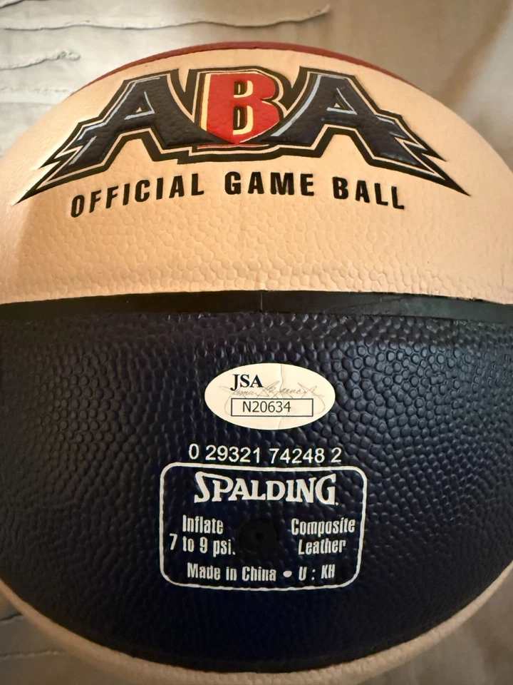 Julius Erving Signed Autographed ABA Basketball JSA Authenticated DR J Black Ink - Image 2 of 4