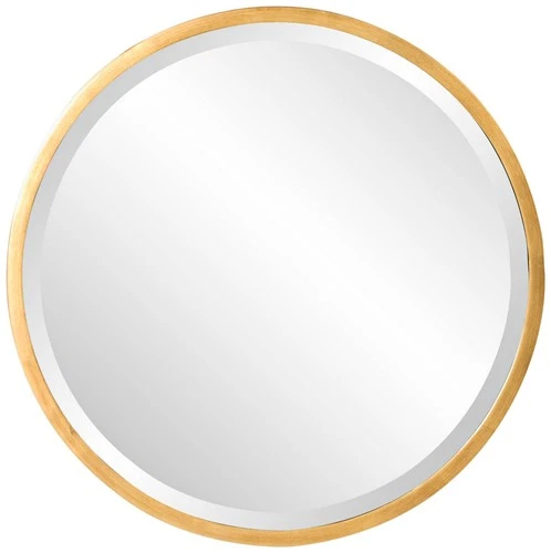 Howard Elliott Brando Glossy Gold 24" Round Wall Mirror - Picture 2 of 3