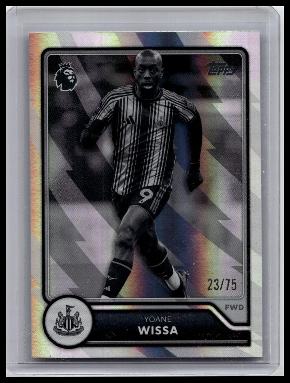 2026-27 Topps Flagship Premier League Yoane Wissa Black & White Rainbow #/75