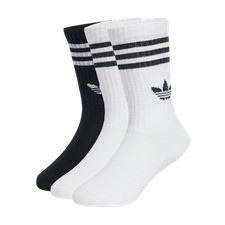 Adidas Kids Crew Socks 3 Pairs Cotton Blend Recycled Materials Three Stripes Pro