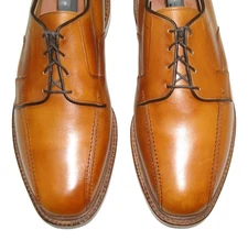 Sz 9 EXTRA WIDE, ALLEN EDMONDS HILLCREST Men's Brown Leather Shoes Derby Blucher