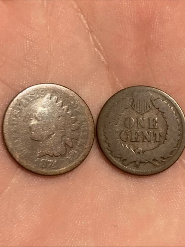 1874 Indian Head Cent Penny AG