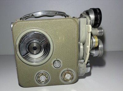 Vintage Eumig 8mm Movie Camera with Triple Turret Lens & Original Leather Case