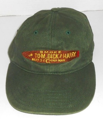 County Seat Smoke Tom, Dick & Harry Best 5 Cent Cigar Adjustable Hat Vintage B89